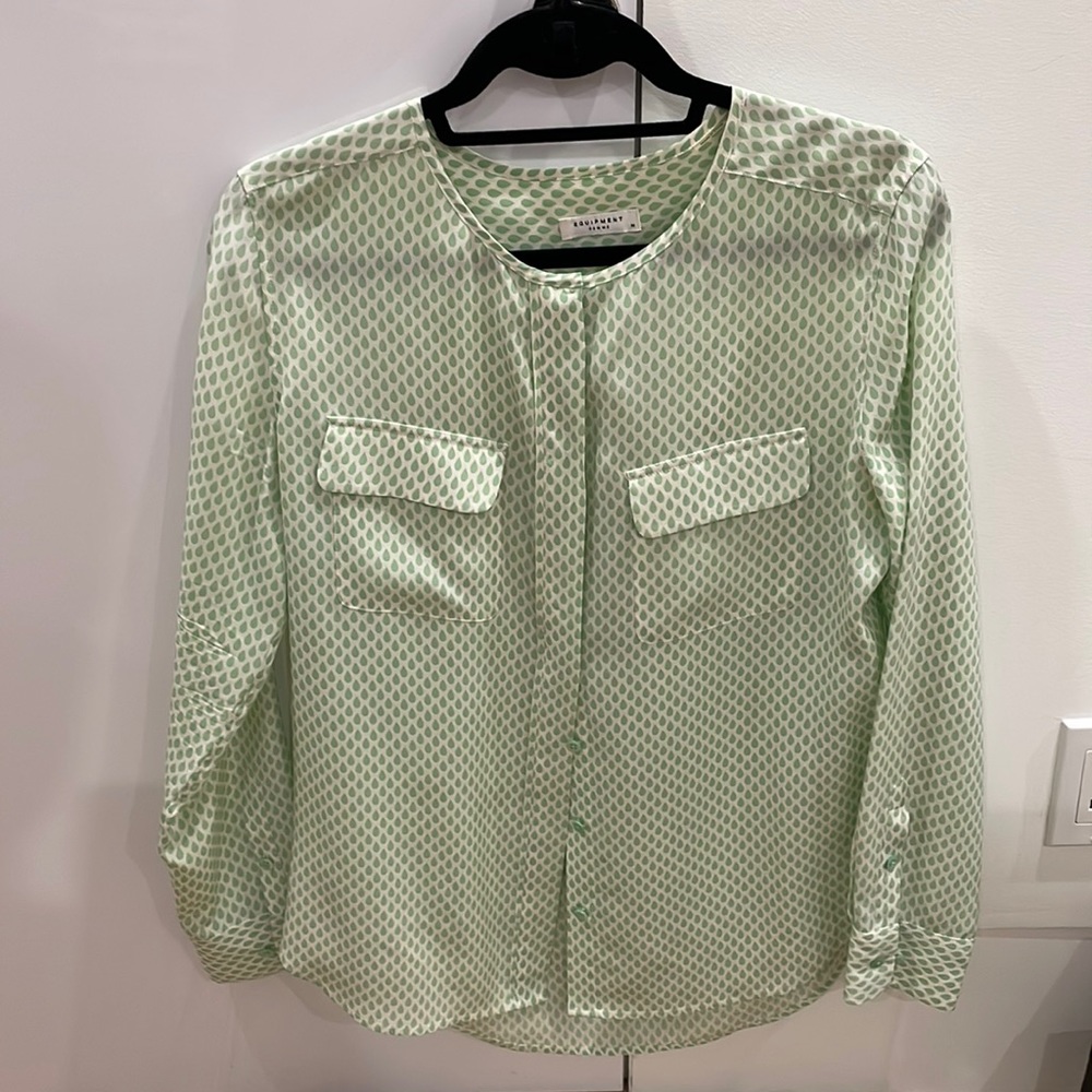 Silk blouse, long sleeves
